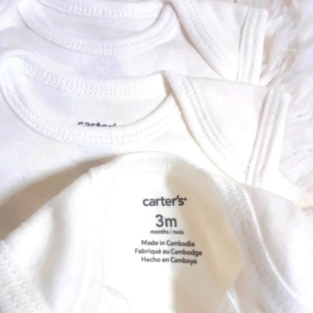 ☄Carter'sBaby One Piece, Long Sleeve Bundle- 3 Mos